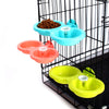 Dog Bowl Anti Bite Detachable Hanging Double Bowls For Dogs Food Auto Water Dispenser Dish Supplies