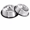 New Dog Cat Bowls Stainless Steel Travel Footprint Feeding Feeder Water Bowl For Pet Dog Cats Puppy Outdoor Food Dish 3 Sizes