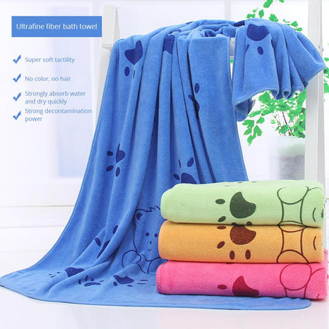 140*70cm Super-sized Microfiber Strong Absorbing Water Bath  Dog Towels